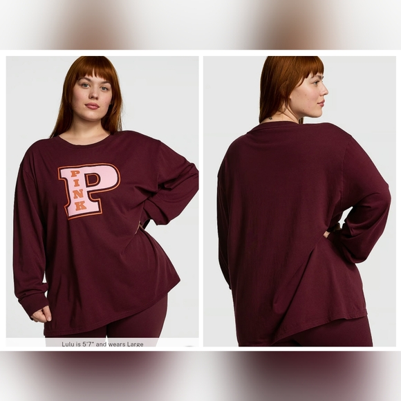 T-shirt Victoria's Secret PINK - Campus Pocket Scoopneck, Neuf Avec étiquettes